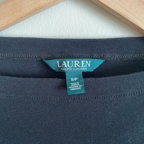 Lauren Ralph Lauren Vintage Black Boat Neck Top - Picture 2 of 3